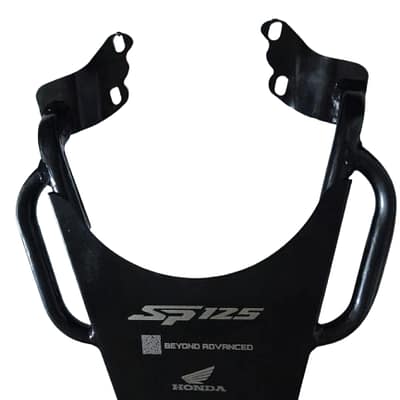 "Honda SP 125 Back Carrier durable and high-quality motorcycle Accessory for pillion & luggage support."
