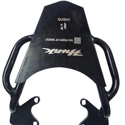 "Hunk 150R back carrier, durable and high-quality motorcycle Accessory for pillion & luggage support."