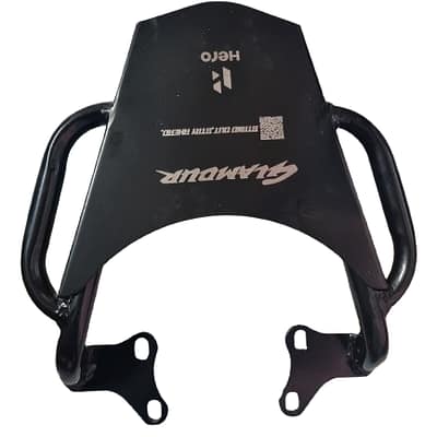 "Hero Glamour Back Carrier durable and high-quality motorcycle Accessory for pillion & luggage support."