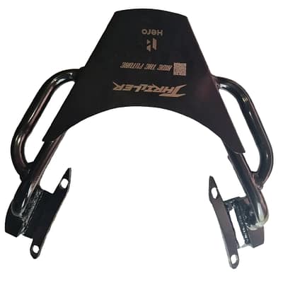 "Hero Thriller Back Carrier durable and high-quality motorcycle Accessory for pillion & luggage support."