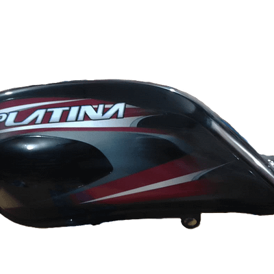 Bajaj Platina 110cc Black Maroon 2012 Model motorcycle with stylish dual-tone design, fuel-efficient engine, and comfortable long seat.