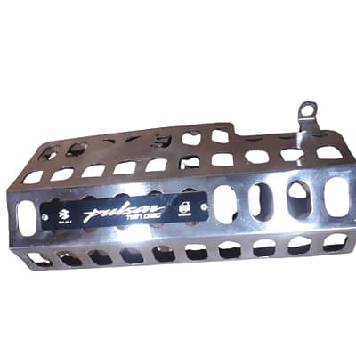 Bajaj Pulsar SS Plate Khacha Twin Disc – Durable Stainless Steel Bike Accessory