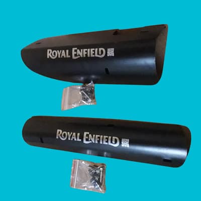 Royal Enfield 350 Premium Silencer Guard – Durable Metal Silencer Safety Cover for Malpati
