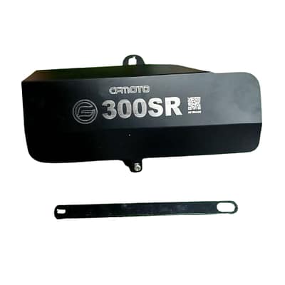 Premium black color silencer guard / silencer jali padani for CFMoto 300SR motorcycle.