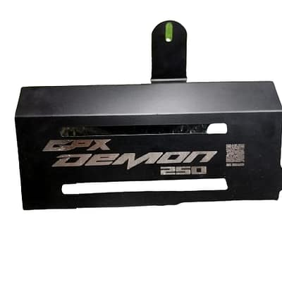 GPX Demon 250 premium black color rust-proof silencer guard with heavy-duty jali design.