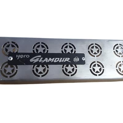 Hero Glamour 125cc CNC SS Silencer Guard Tara Khacha – Heavy-Duty Stainless Steel Motorcycle Silencer Protector