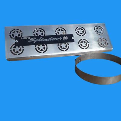 Hero Splendor Plus CNC SS Silencer Guard Padani Tara Khacha