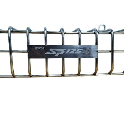 Stainless steel SS rod khacha for Honda SP 125cc motorcycle silencer, rust-proof exhaust protector.
