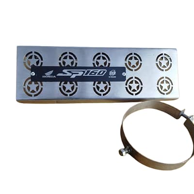 Honda SP 160cc Motorcycle Heavy Duty CNC SS Tara Khacha Silencer Guard