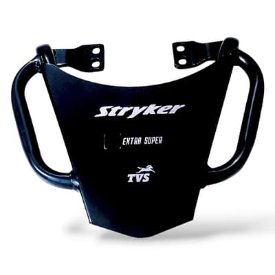 TVS Stryker motorcycle black color metal handle back carrier luggage rack