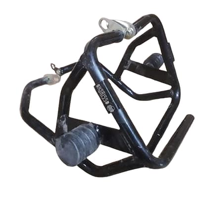 Heavy-duty black color Marcosha leg safety guard bumper set for Yamaha XSR155 motorcycle.