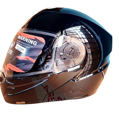 Steelbird Air SBA 7 modular full face helmet glossy black front view
