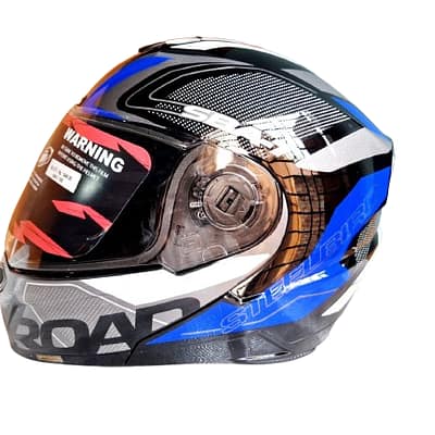 Steelbird Air SBA 7 modular full face black blue helmet for highway and all weather riding