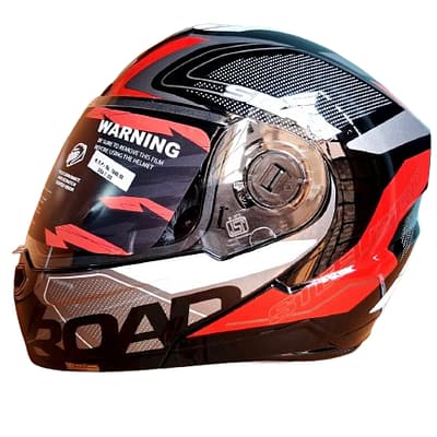 Steelbird Air SBA 7 modular full face helmet in black and red color designed for rider safety and comfort